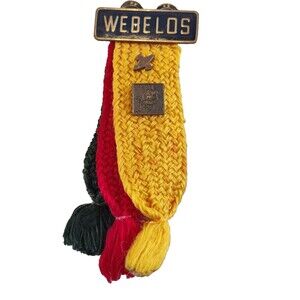 BSA Cub Scouts Webelos Rank Tri Color Ribbons Awards Badge S1 With 2 Pins